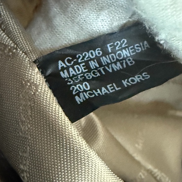 Michael Kors Brown MK Logo Crossbody Bag with Tan Leather Strap - Picture 12 of 14